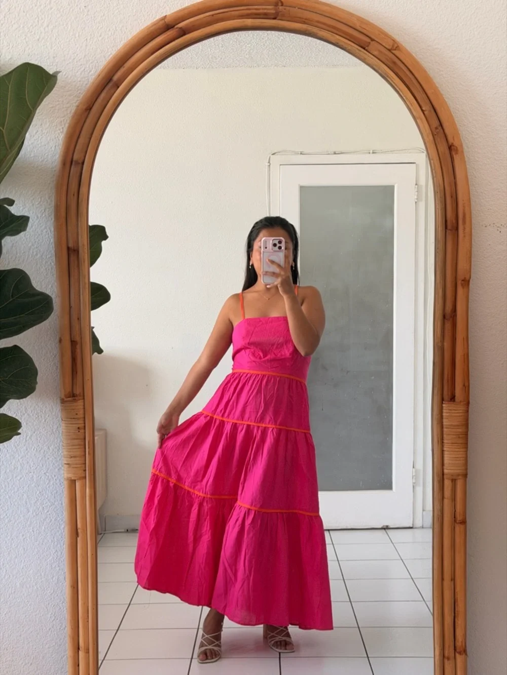 Pink Maxi Dress Aakaa - Picture 1 of 14